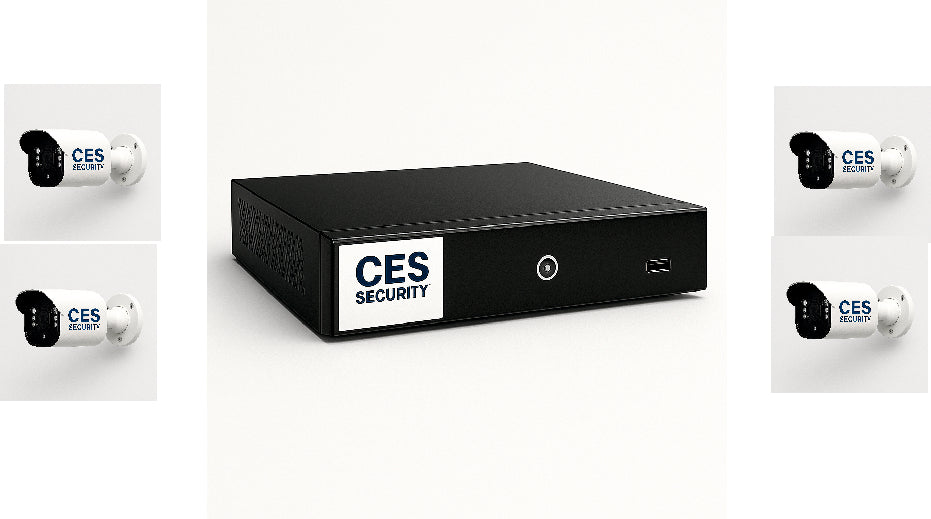 Sistem Supraveghere 4 Camere 5MP + HDD 2TB – CES Security