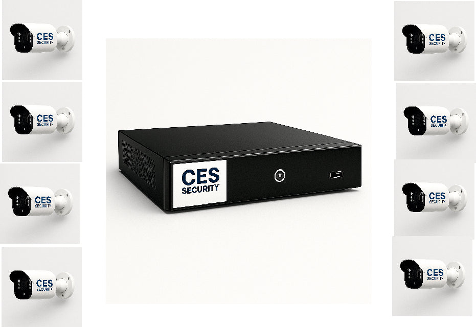 Sistem Supraveghere 8 Camere 5MP PoE + HDD 2TB + NVR PoE 8 ch – CES Security